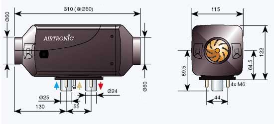airtronic dimensions